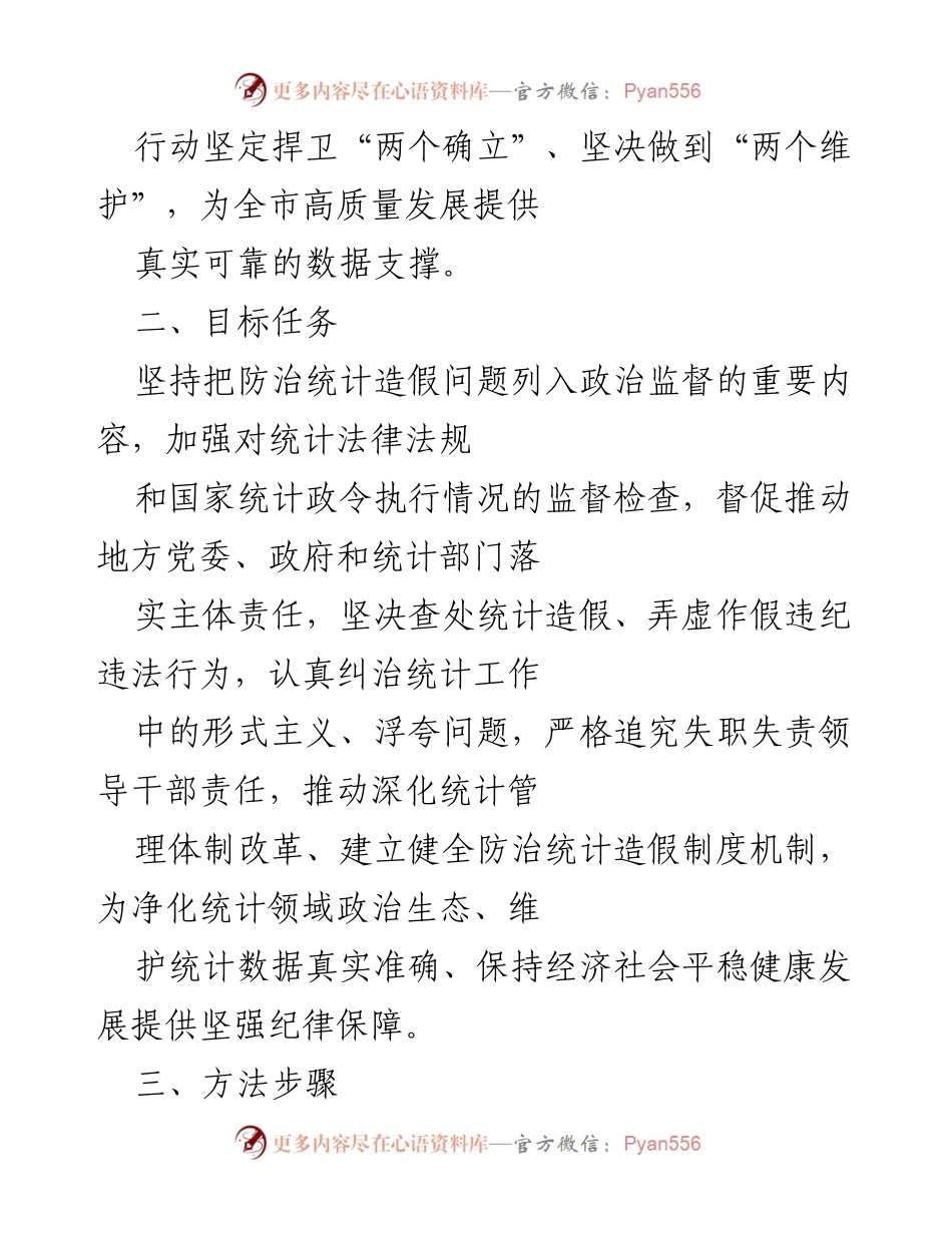 [工作方案] 专项治理 - 市统计造假专项治理行动工作方案_1.docx_第2页