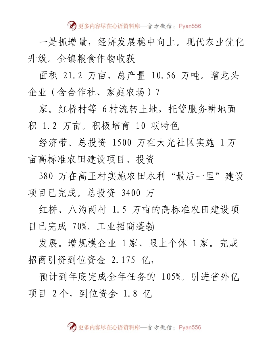 [工作报告] 镇政府年度大会 - x镇2021年工作总结与发展规划.docx_第2页
