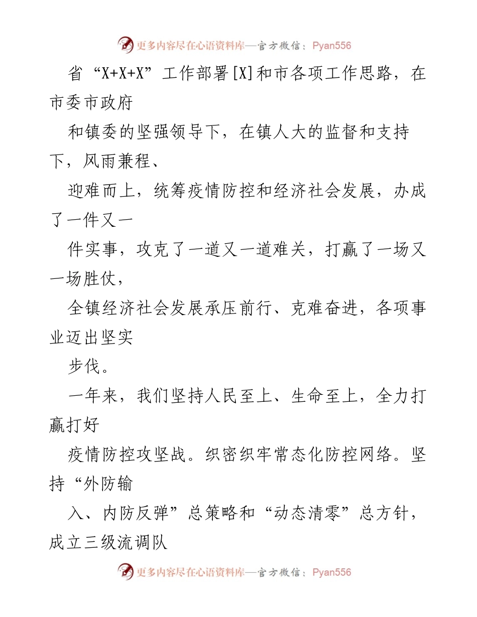 [工作报告] 镇政府大会 - 2023年XX镇政府工作总结报告.docx_第2页