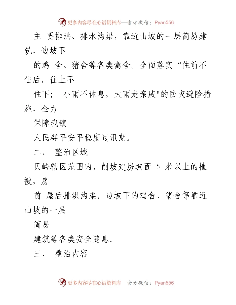 [工作方案] 防汛期间 - XX镇防汛安全隐患专项整治工作方案.docx_第2页