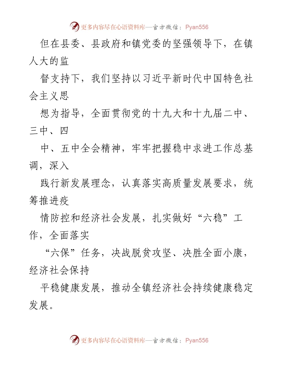 [工作报告] 龙亢镇第十三届人民代表大会 - 龙亢镇人民政府2020年度工作总结与发展展望.docx_第2页
