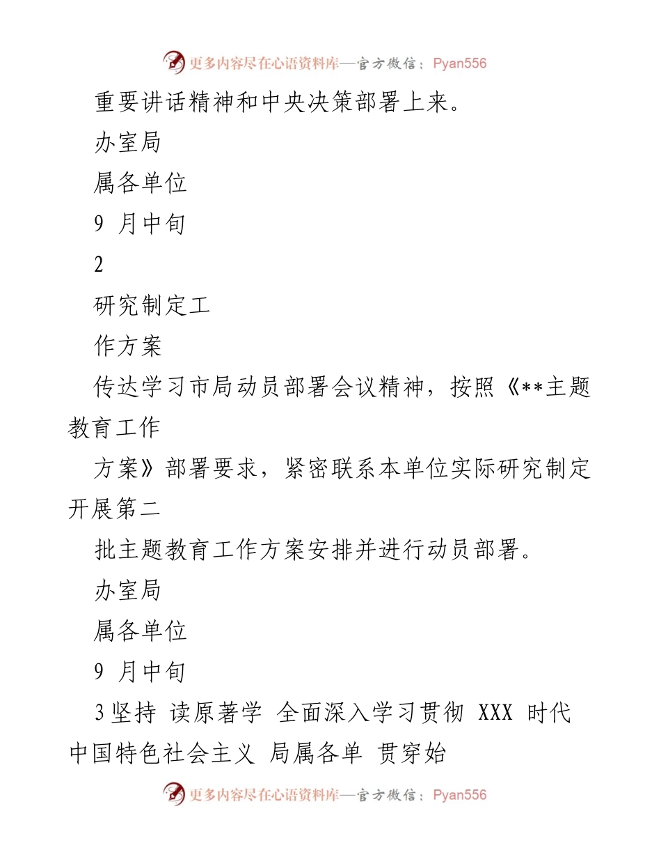 [工作推进计划] 主题教育 - 2023 第二批主题教育工作推进计划清单.docx_第2页