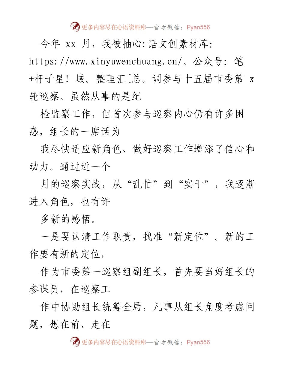 [心得体会] 巡视巡察工作 - 认清职责与新定位的巡察工作心得体会.docx_第2页
