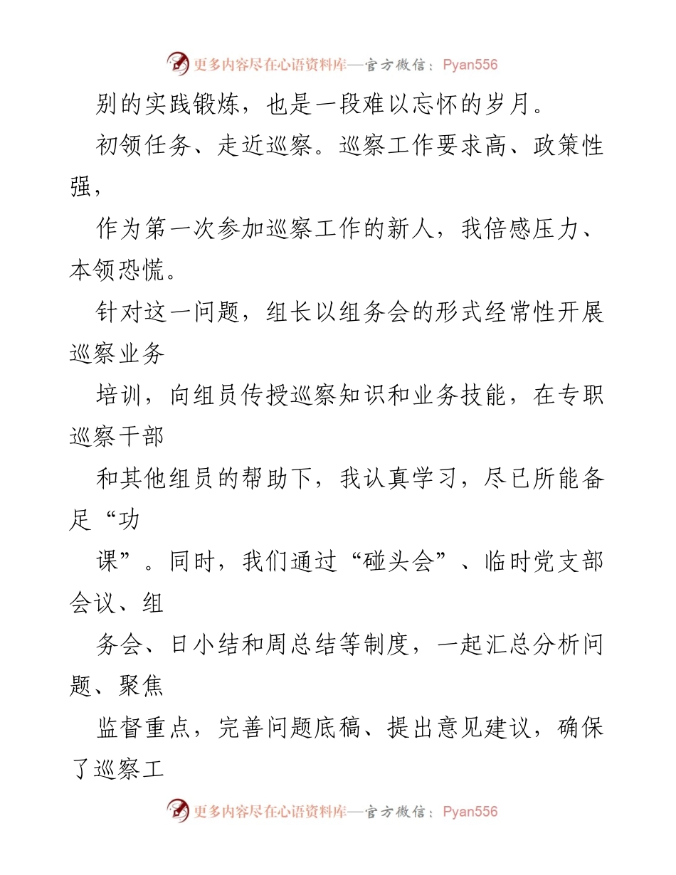 [心得体会] 巡察工作 - 巡察实践中的成长与收获.docx_第2页