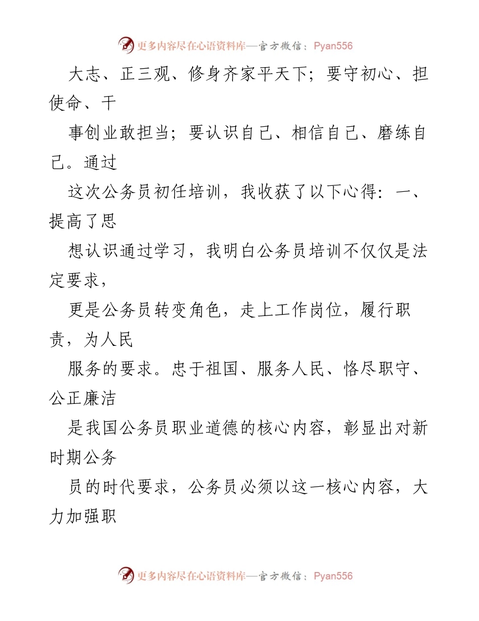 [心得体会] 公务员培训 - 新时代优秀青年干部的成长与责任.docx_第2页