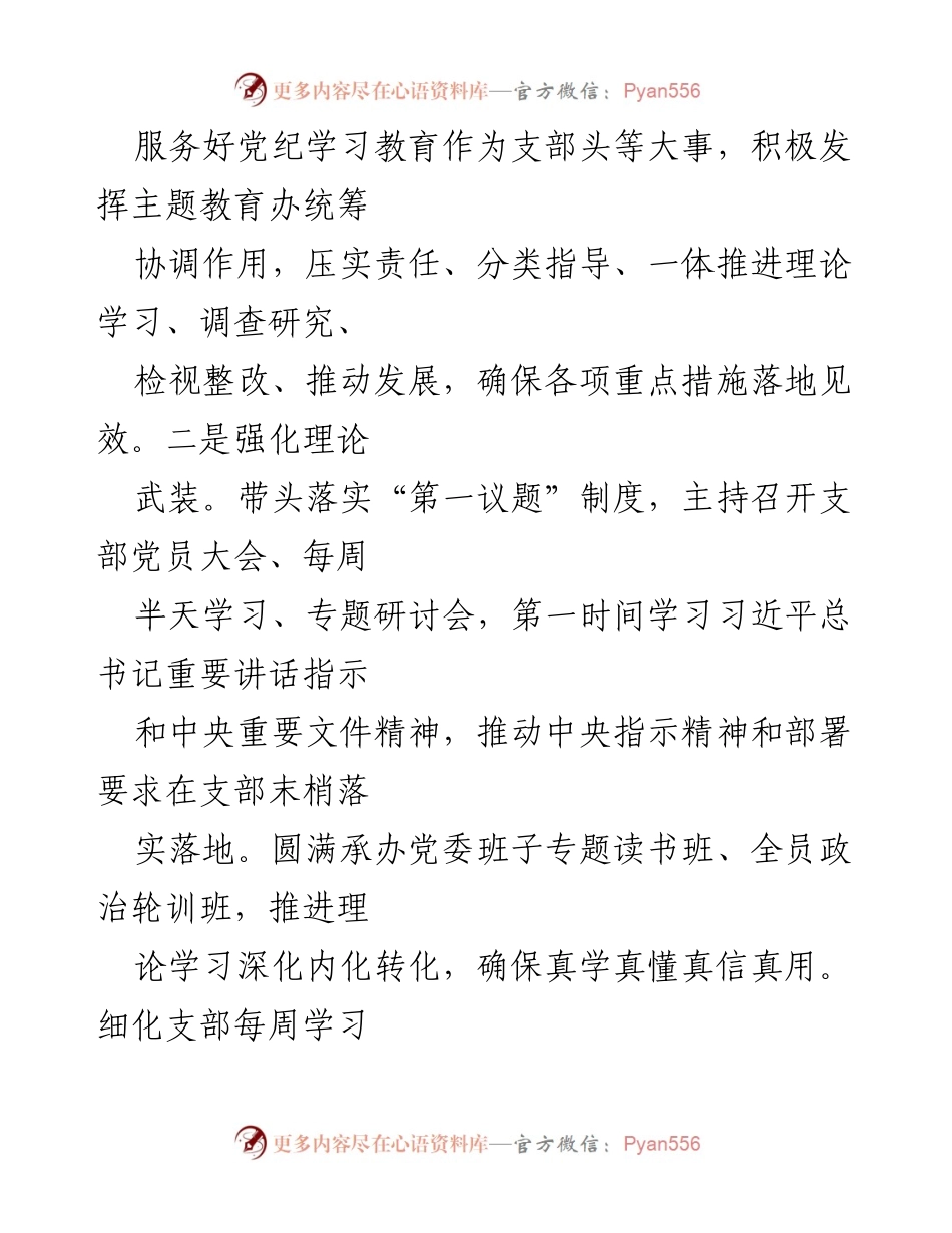 [工作述职报告] 党支部书记述职 - 2024年度党建工作述职报告_1.docx_第2页
