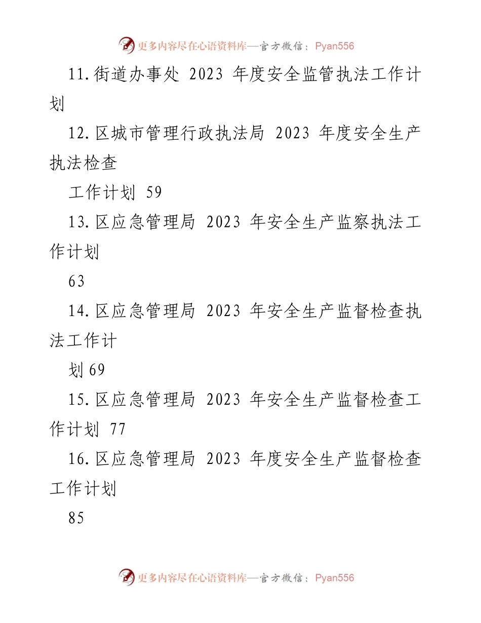 [工作计划] 安全生产执法 - 2023年度安全生产执法工作计划汇编_1.docx_第2页