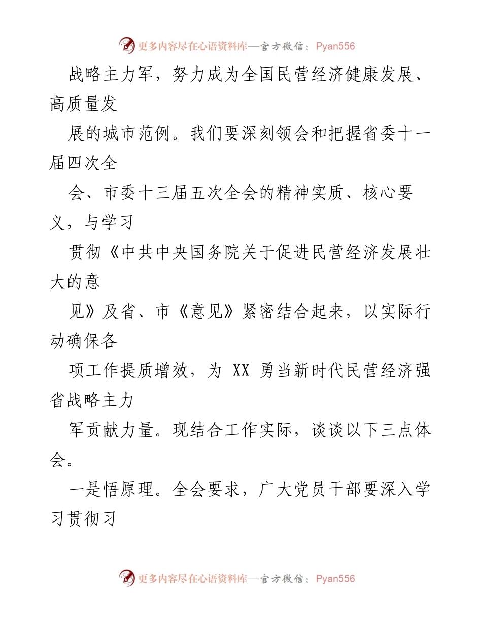 [心得体会] 民营经济会议 - 深入学习贯彻民营经济发展战略的心得体会.docx_第2页