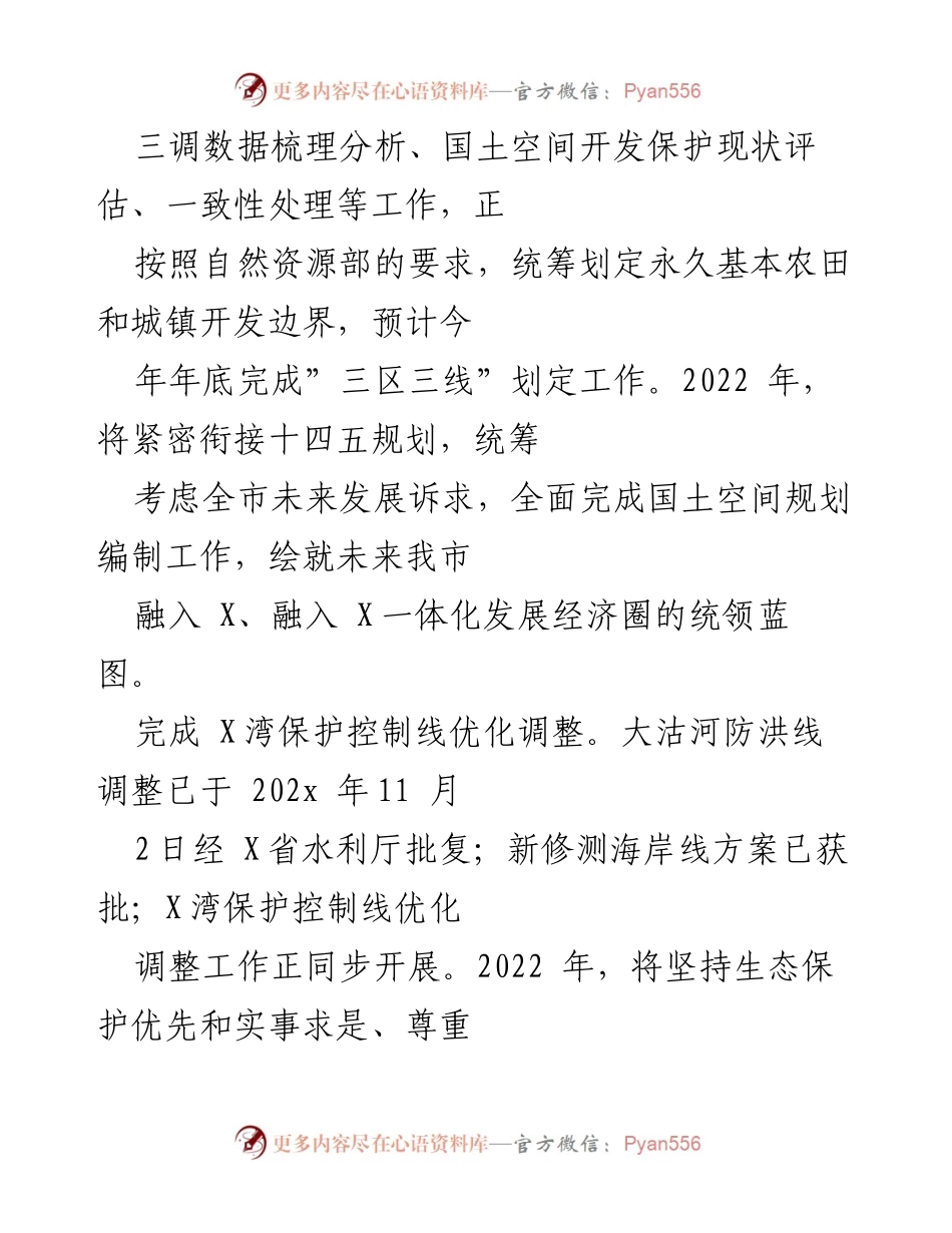 [工作要点] 市自然资源和规划局 - 2022年自然资源与规划管理工作要点.docx_第2页