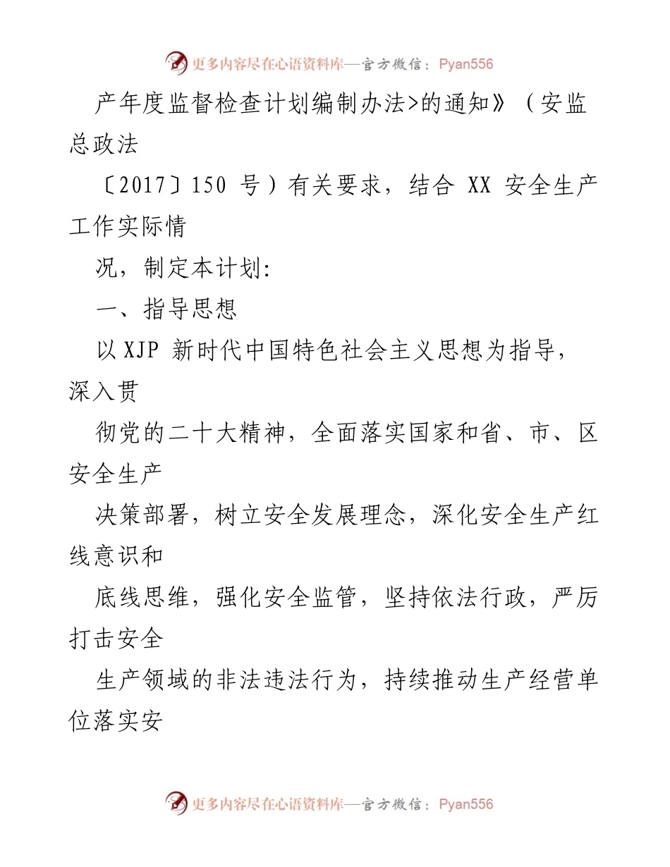 [工作计划] 应急管理局 - 2023年安全生产监察执法工作计划.docx_第2页