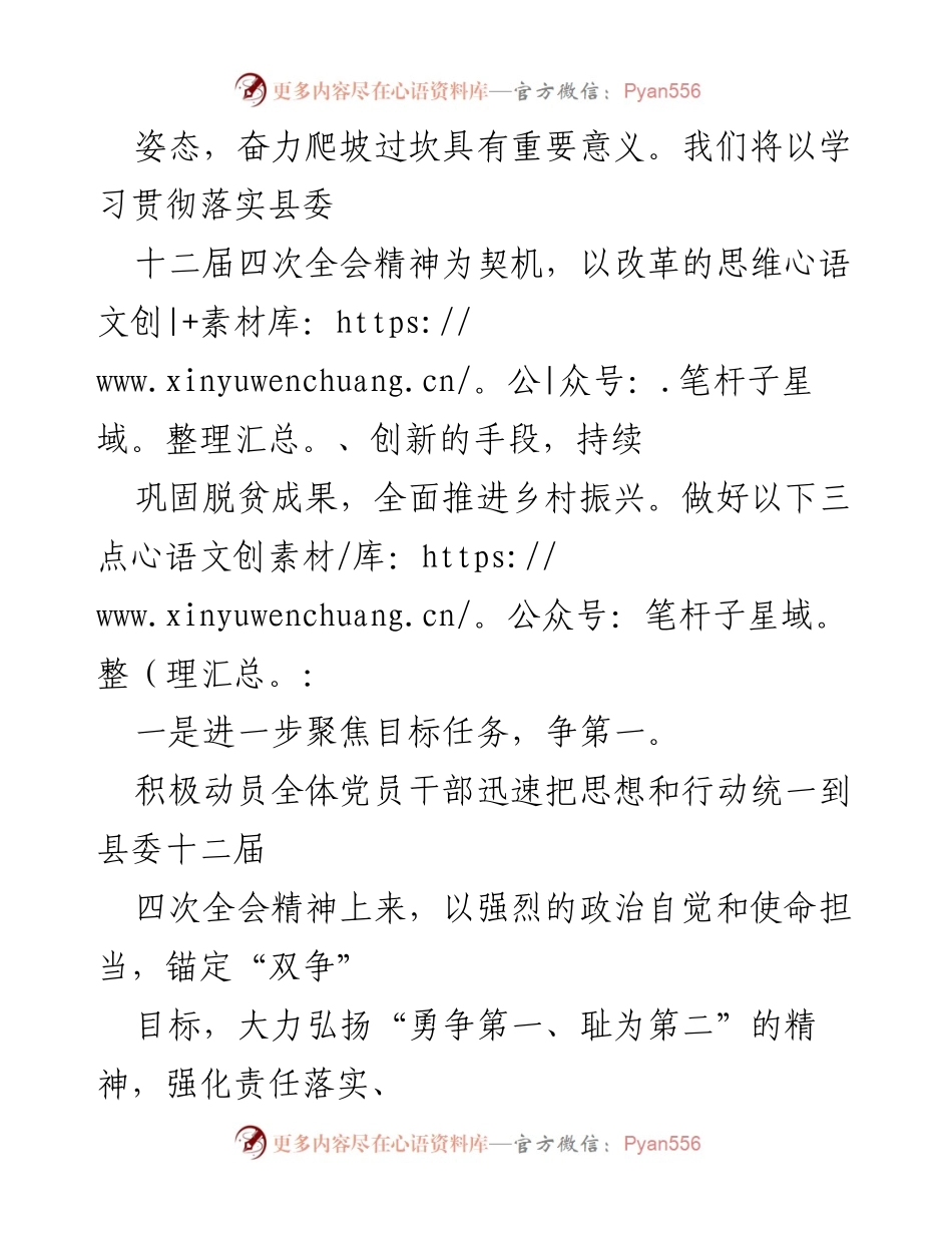 [心得体会] 县委全会 - 学习贯彻县委全会精神，推动乡村振兴新局面.docx_第2页