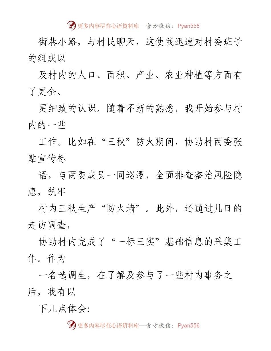 [心得体会] 选调生驻村动员会 - 驻村初体验：从心态转变到实践探索.docx_第2页