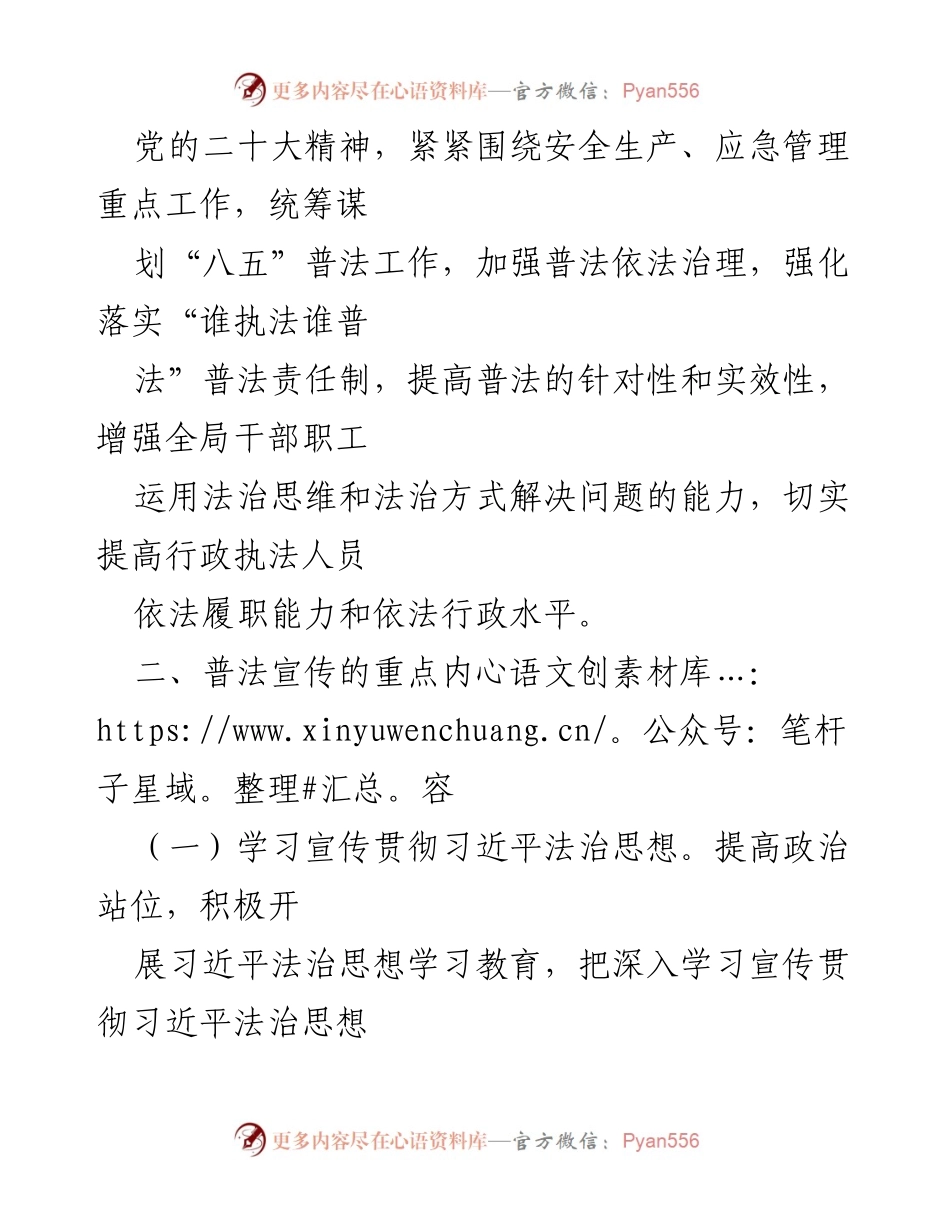 [工作计划] 市应急管理局 - 2024年度普法工作计划与实施方案.docx_第2页