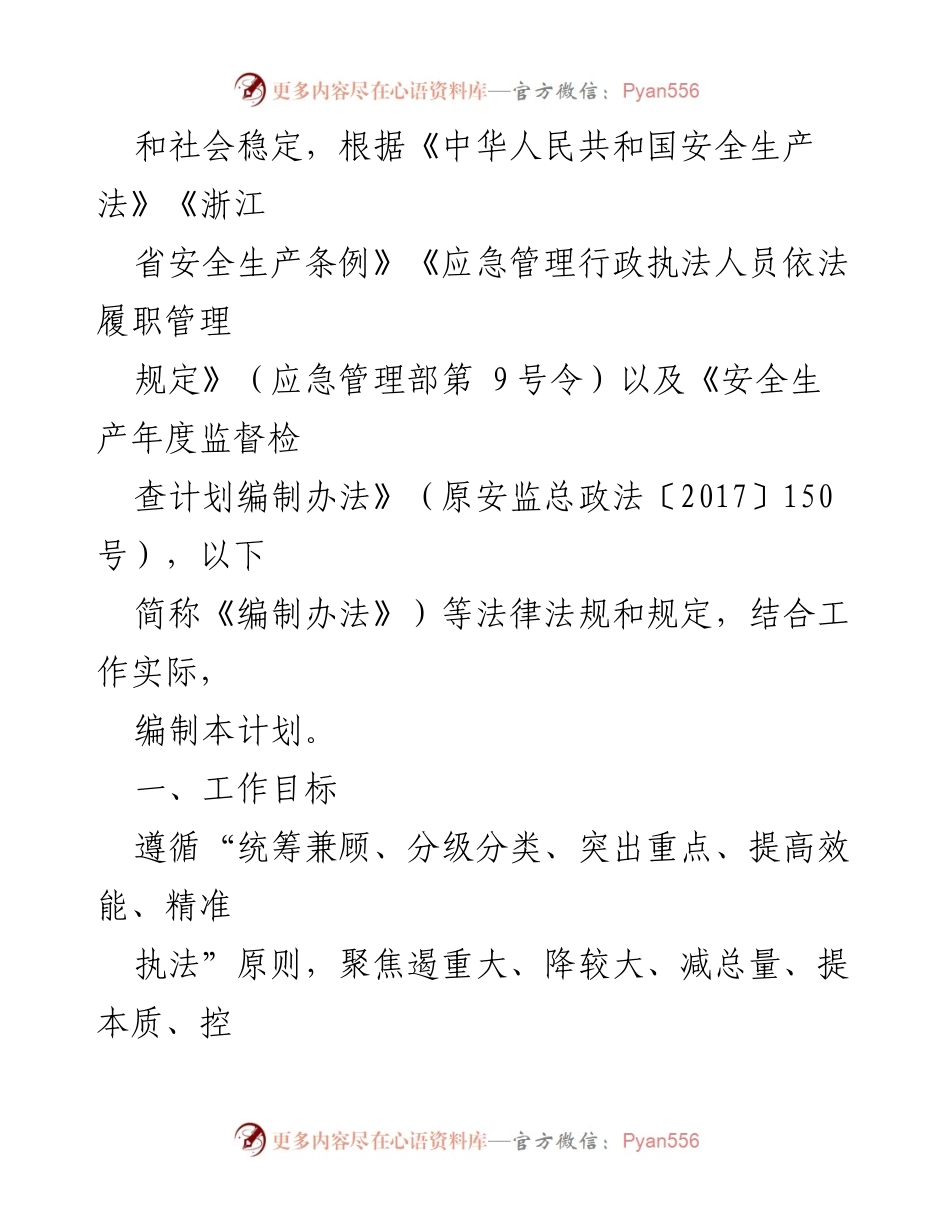 [工作计划] 应急管理局 - 2024 年度安全生产监督检查工作计划概述.docx_第2页