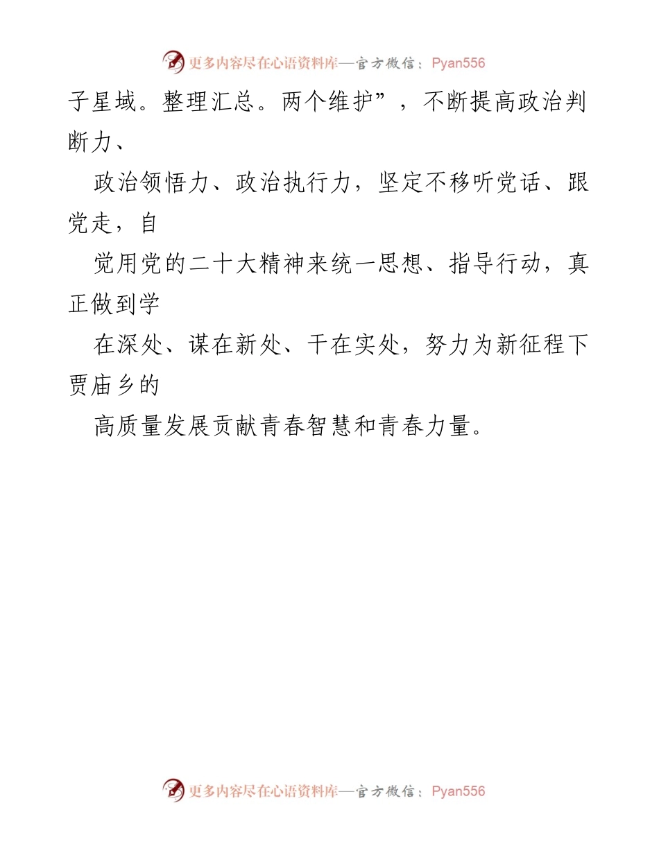 [心得体会] 学习贯彻党的二十大精神 - 基层青年干部的使命与担当.docx_第2页