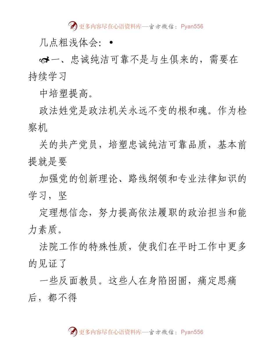 [心得体会] 政法队伍教育整顿 - 深化忠诚纯洁可靠意识，推动政法队伍自我革命.docx_第2页