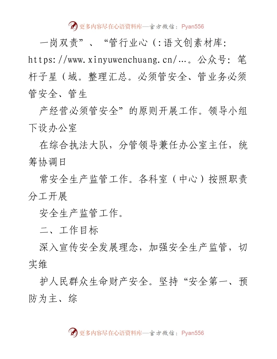 [工作计划] 商务局 - 2023年度安全生产监管执法工作计划.docx_第2页