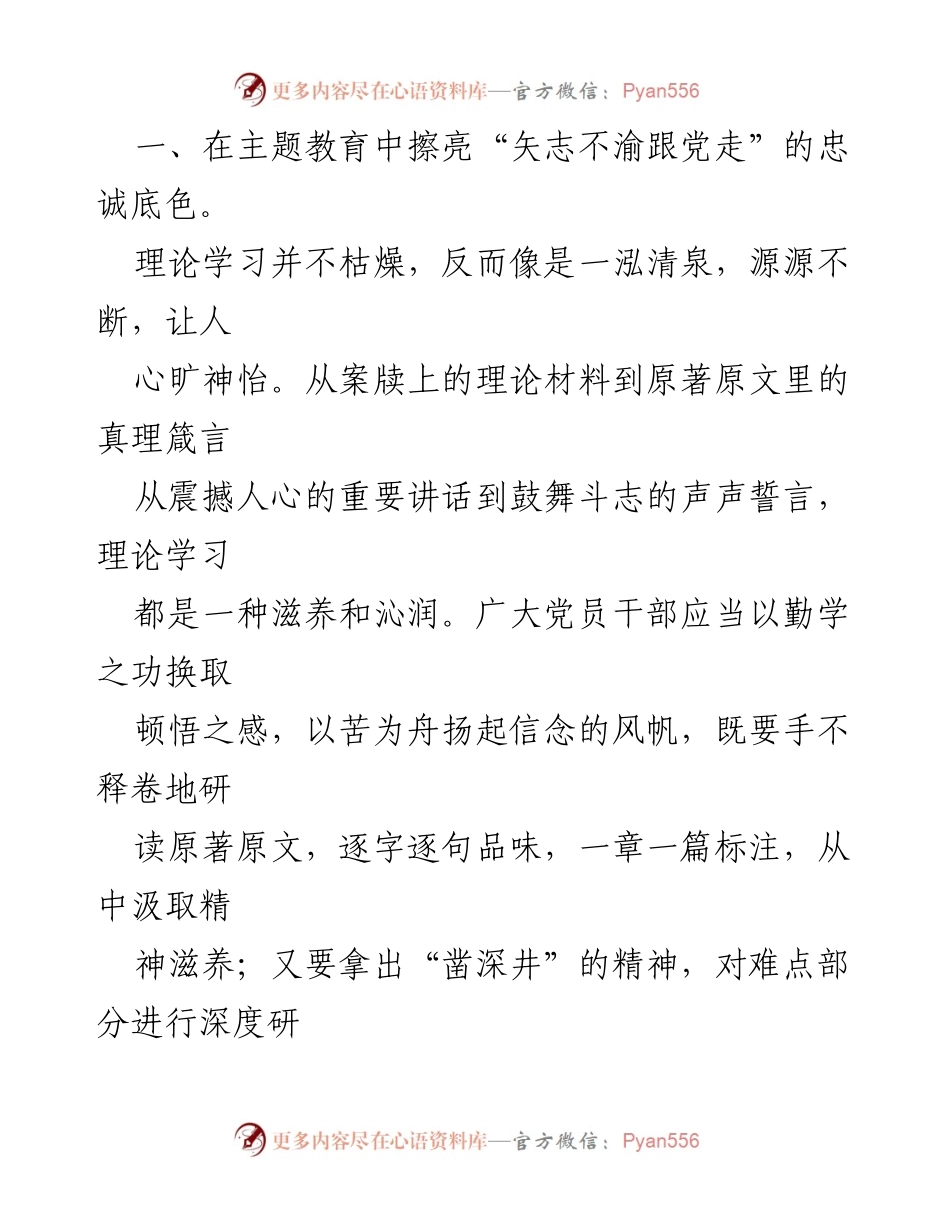 [心得体会] 主题教育 - 青年干部在主题教育中的学习与奋斗心得.docx_第2页