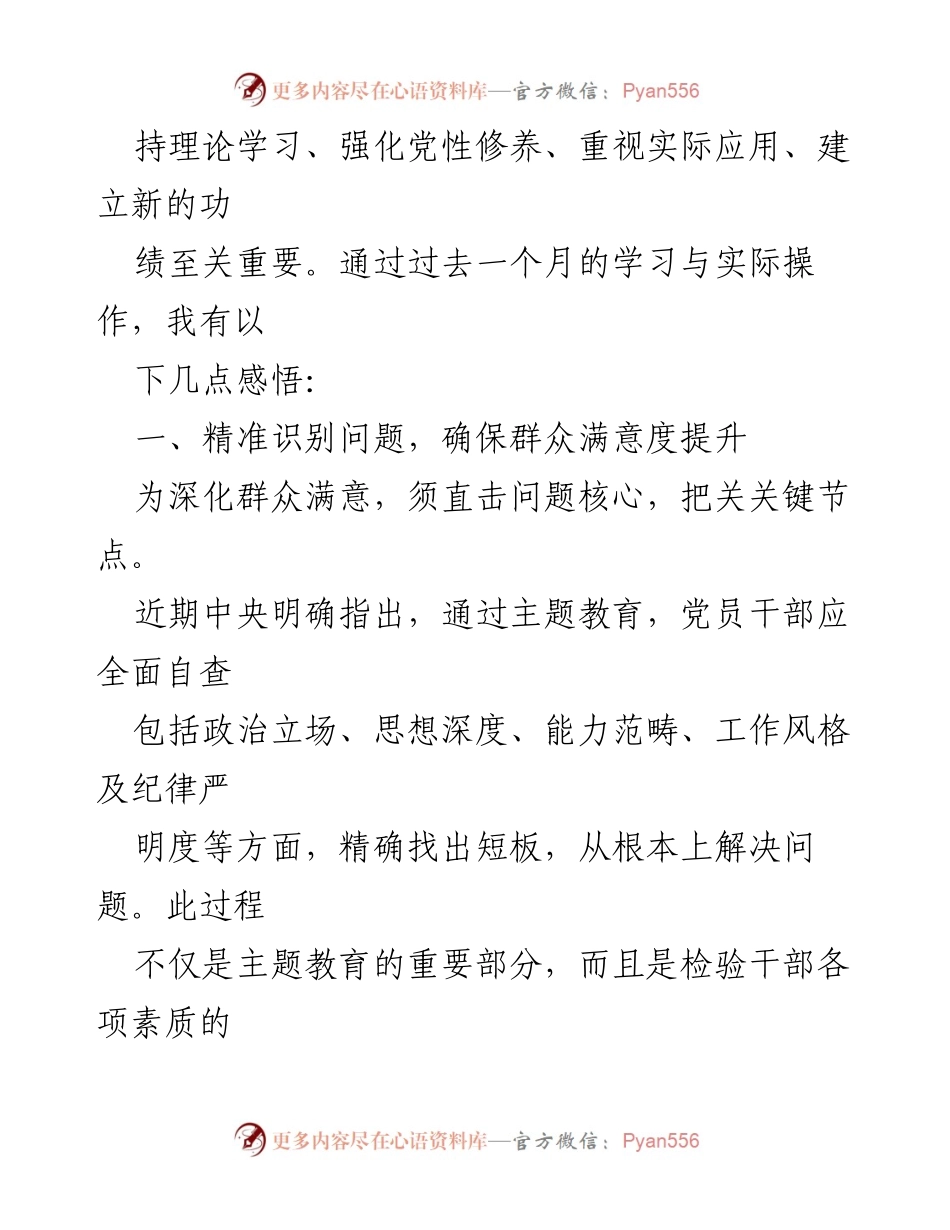 [心得体会] 主题教育 - 深化理论学习与问题整改的实践体会.docx_第2页