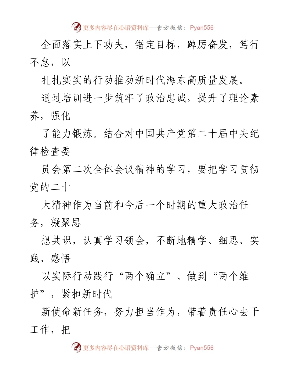 [心得体会] 领导干部培训 - 学习贯彻党的二十大精神的实践与思考.docx_第2页