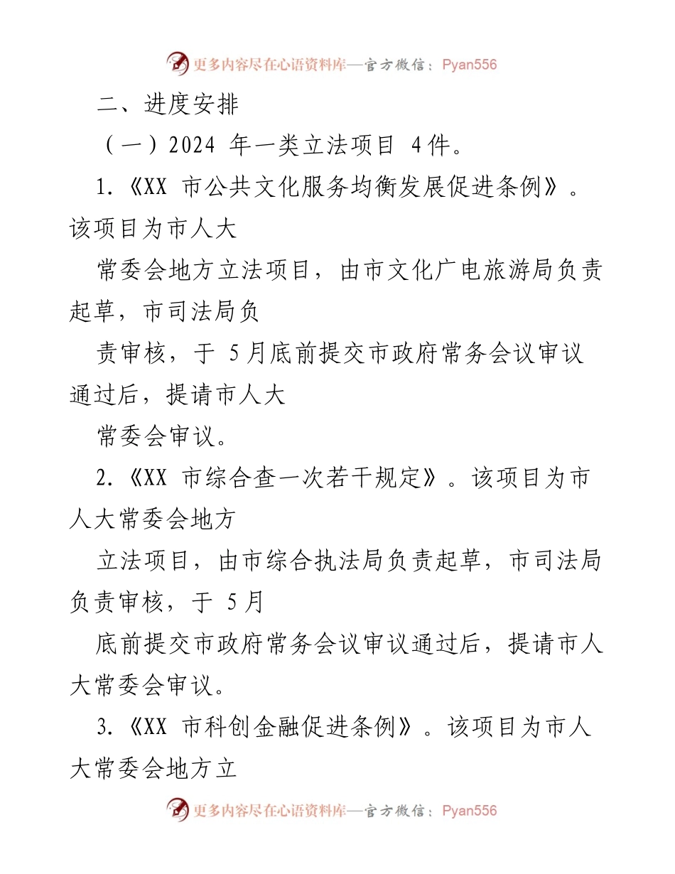[工作计划] 市人民政府 - 2024年立法工作计划概述.docx_第2页