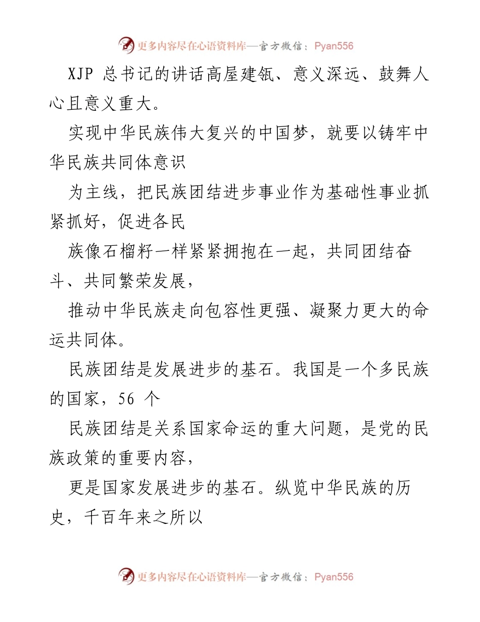[心得体会] 学习考察 - 深化民族团结进步事业的重要性与实践思考.docx_第2页
