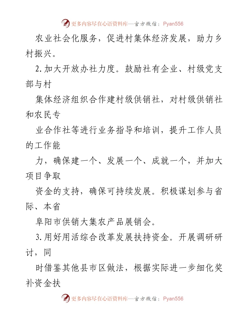 [工作计划] 市供销社 - 2024年工作计划及实施方案.docx_第2页