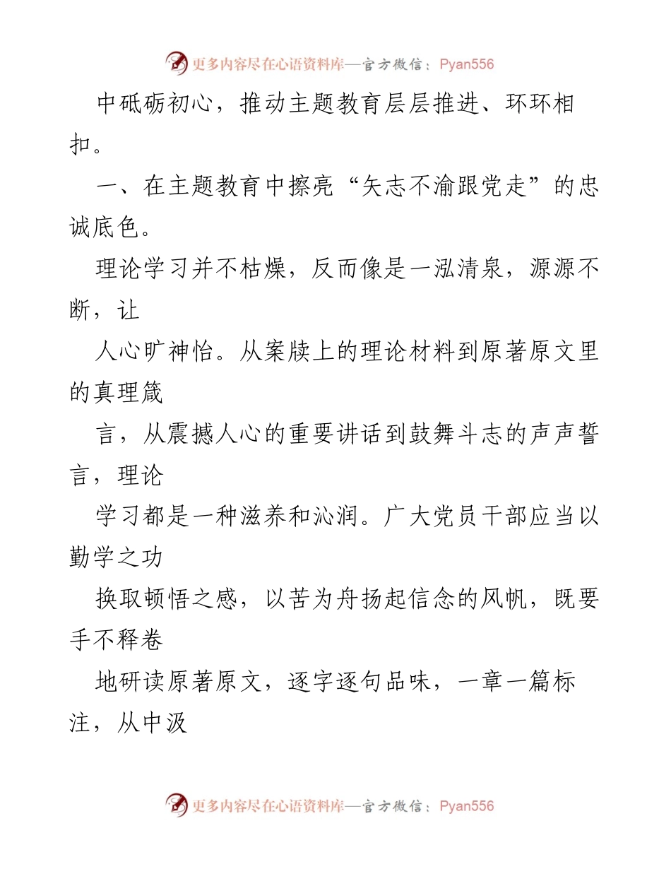 [心得体会] 主题教育 - 青年干部在主题教育中的学习与实践心得.docx_第2页