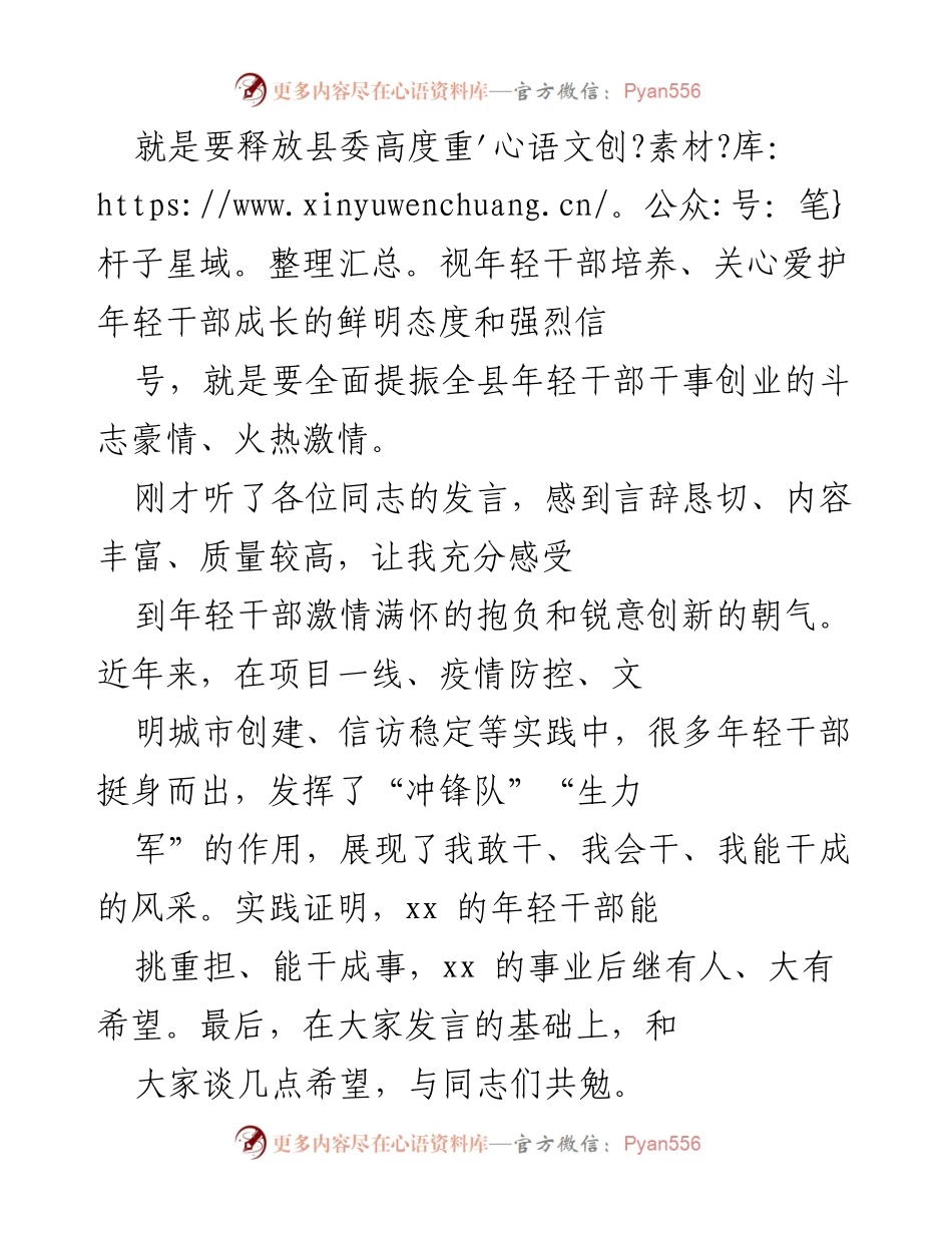 [座谈会] 年轻干部培养 - 培养年轻干部，推动高质量发展.docx_第2页