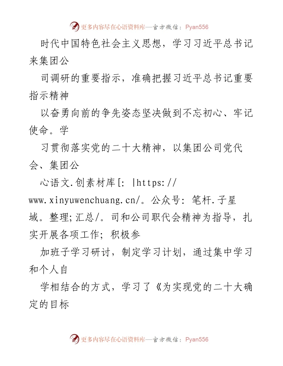 [工作述职报告] 国企副职领导 - 2023年度工作述职总结与反思_1.docx_第2页