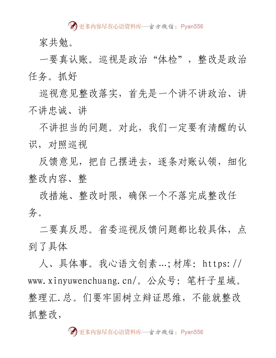 [总结] 巡视整改专题民主生活会 - 巡视整改工作总结与要求.docx_第2页