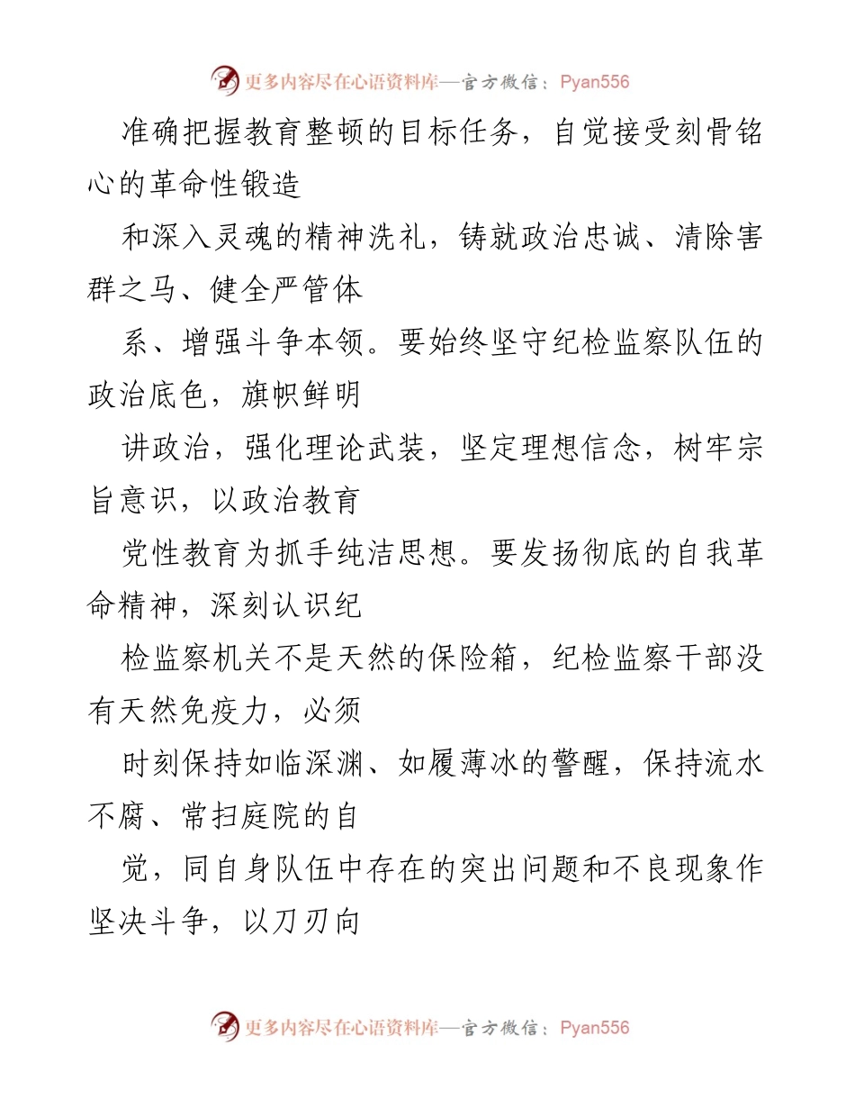 [心得体会] 全国纪检监察干部队伍教育整顿 - 深化教育整顿，提升纪检监察干部队伍素养.docx_第2页