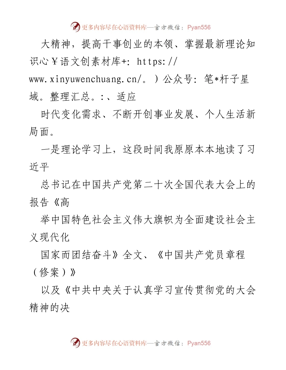 [思想汇报] 党组织会议 - 学习贯彻党的大会精神的体会与展望.docx_第2页