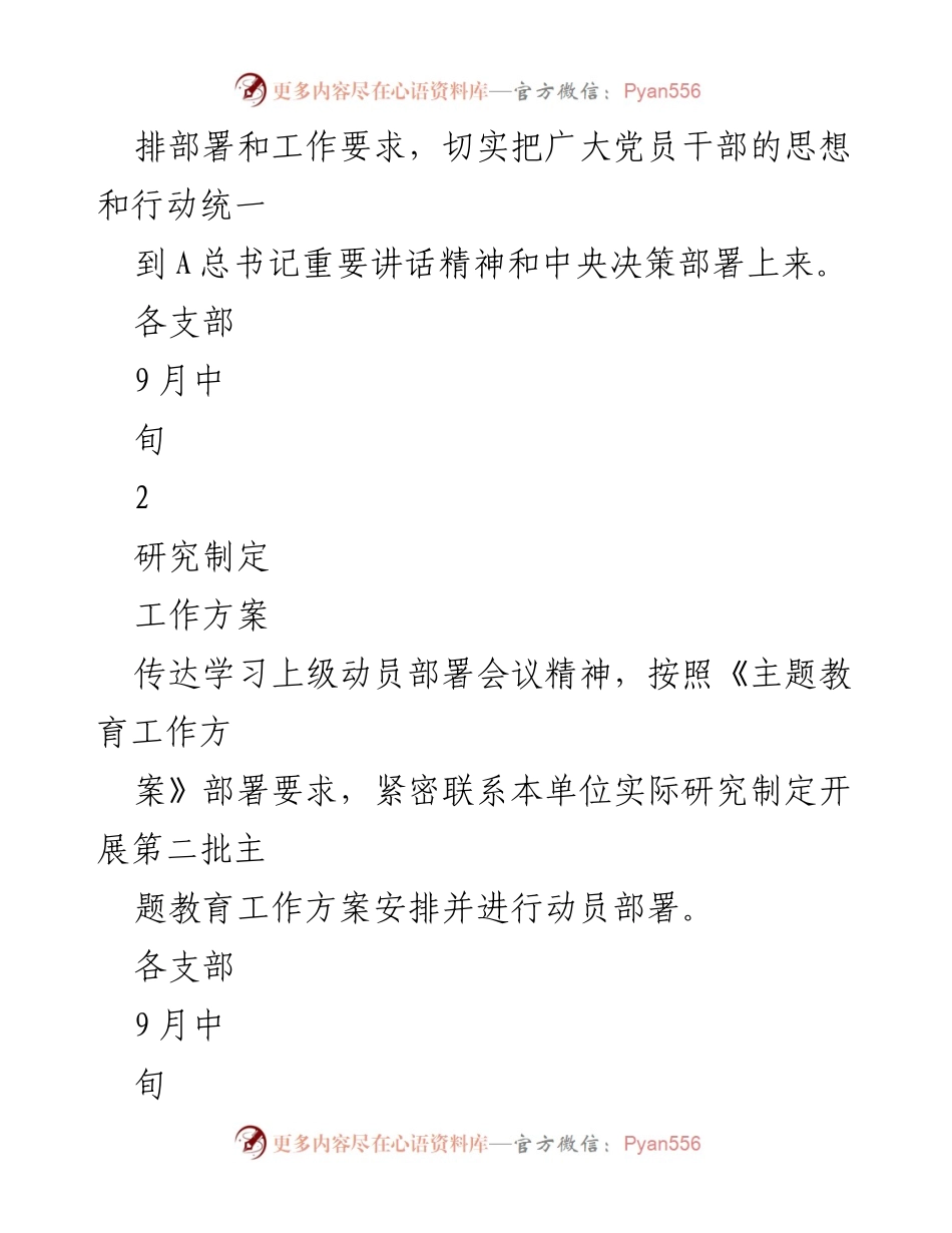 [工作计划] 主题教育 - 第二批主题教育重点工作推进计划_1.docx_第2页
