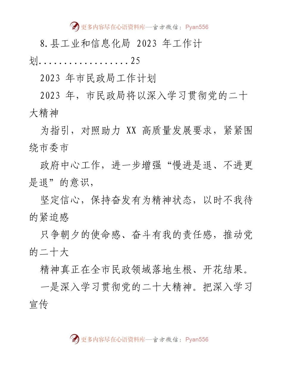 [工作计划] 2023年度 - 市民政局工作计划及实施方案.docx_第2页