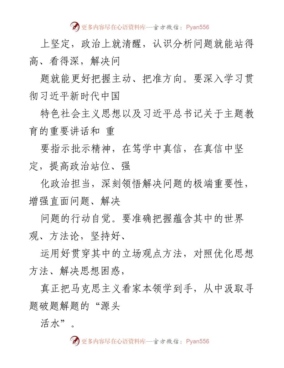 [心得体会] 主题教育整改整治工作推进会 - 深入贯彻主题教育，聚焦问题整改的实践思考.docx_第2页