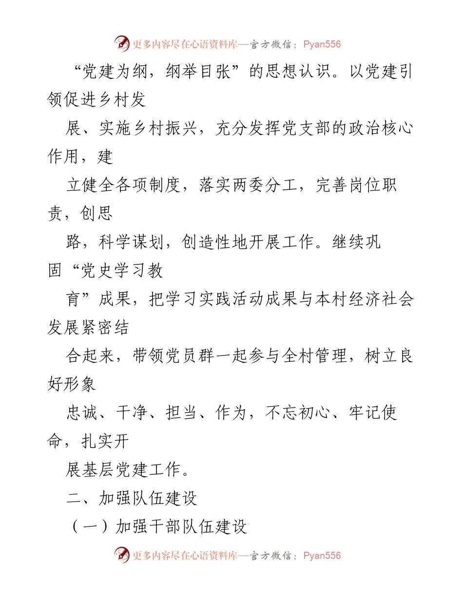 [工作计划] 村党支部 - 2023年度党建工作计划与实施方案.docx_第2页