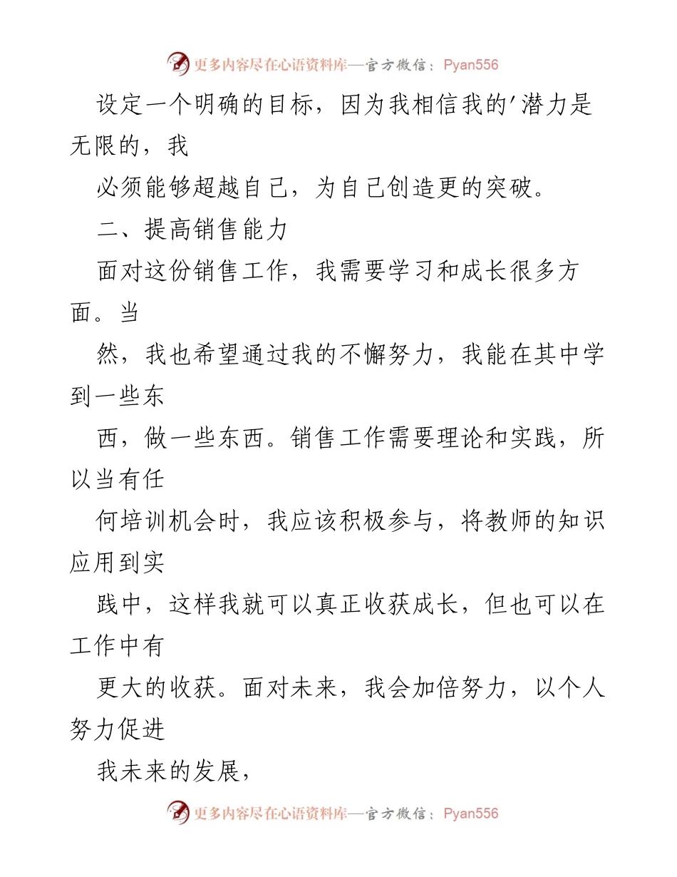 [工作计划] 销售员 - 销售业绩提升与能力发展的工作计划.docx_第2页