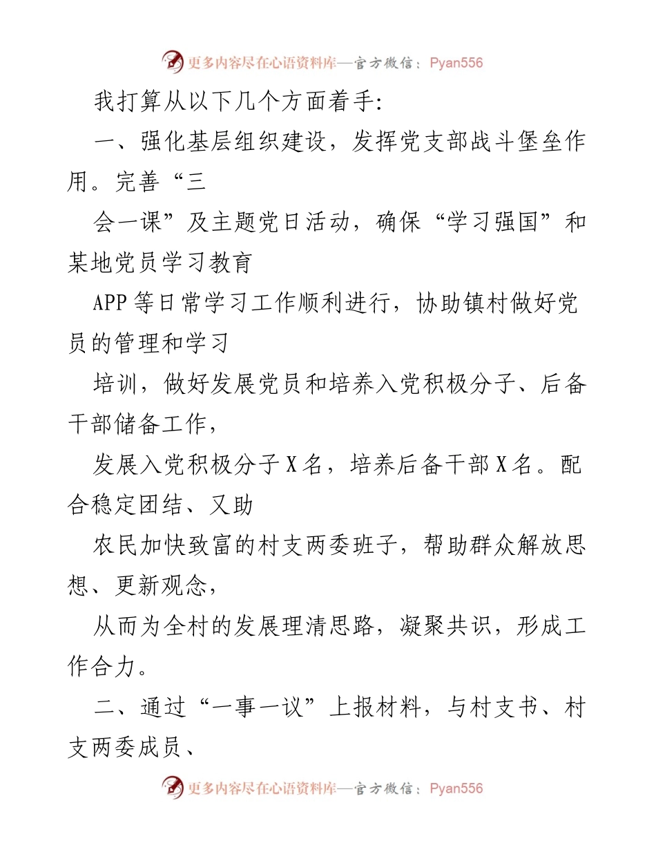 [工作计划] 驻村工作 - “第一书记”驻村期间工作计划与实施方案.docx_第2页