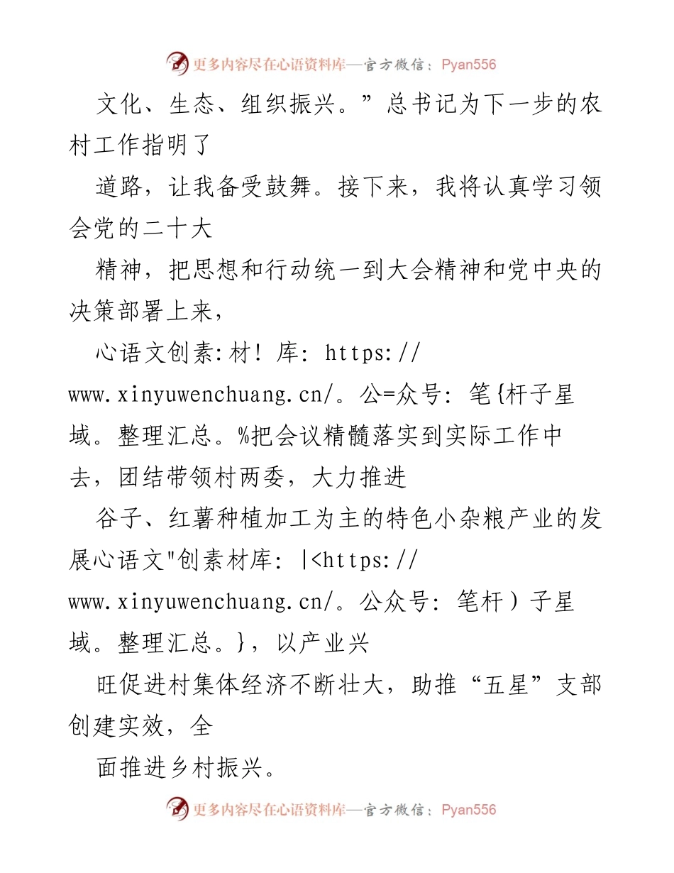[心得体会] 党的二十大精神学习 - 驻村第一书记的使命与责任.docx_第2页