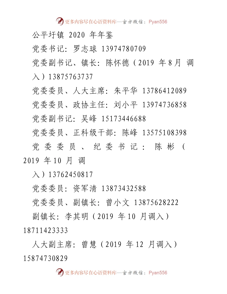 [年鉴] 公平圩镇 - 2020年公平圩镇年鉴概况与发展总结.docx_第1页