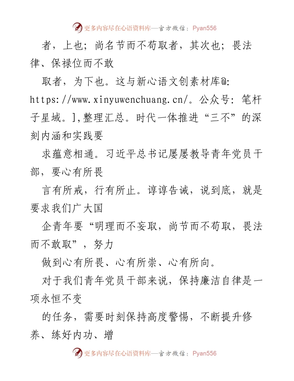 [心得体会] 国有企业青年干部座谈会 - 坚守清廉初心，提升自我修养.docx_第2页