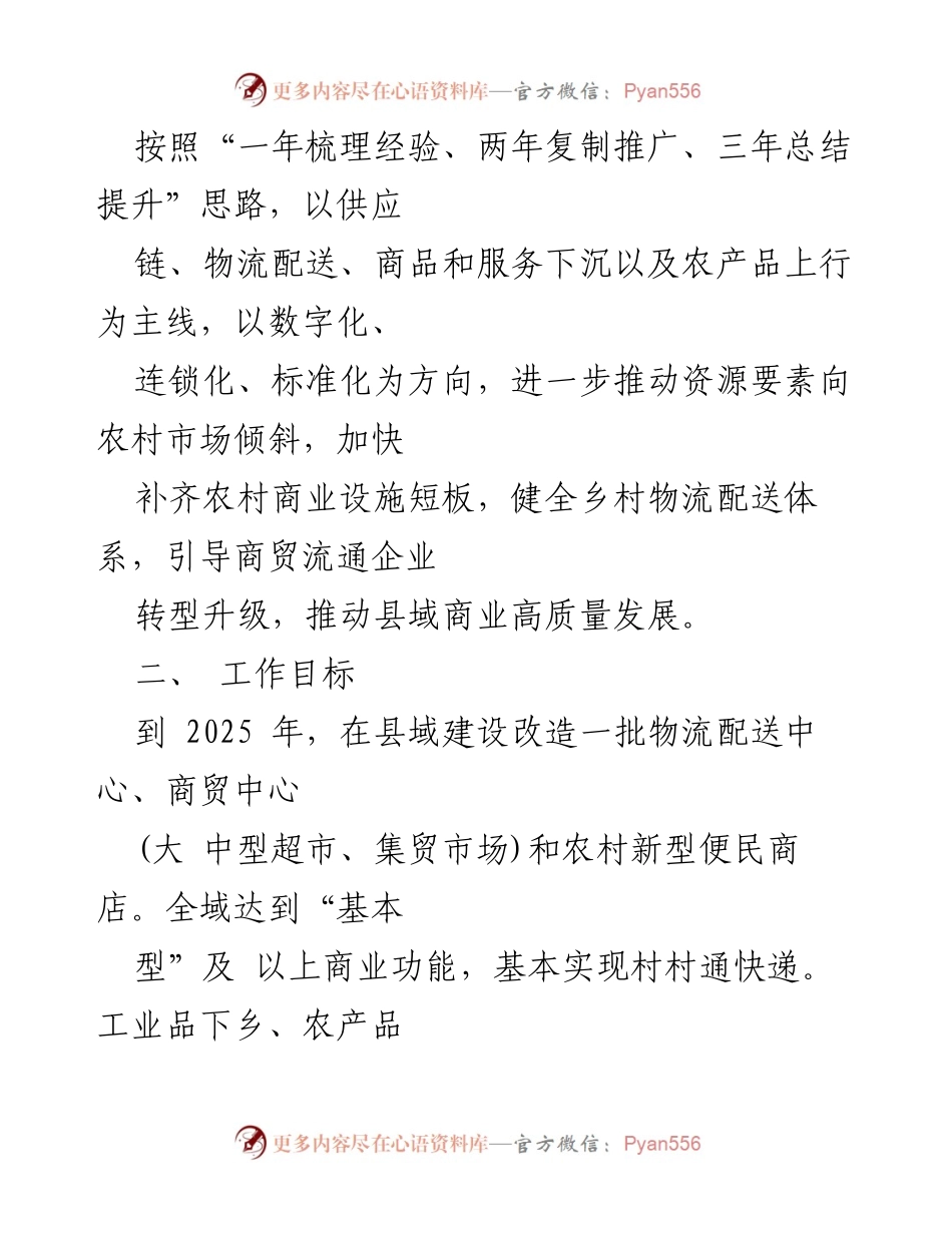 [工作计划] 乡村振兴 - 县域乡村商业三年行动计划.docx_第2页