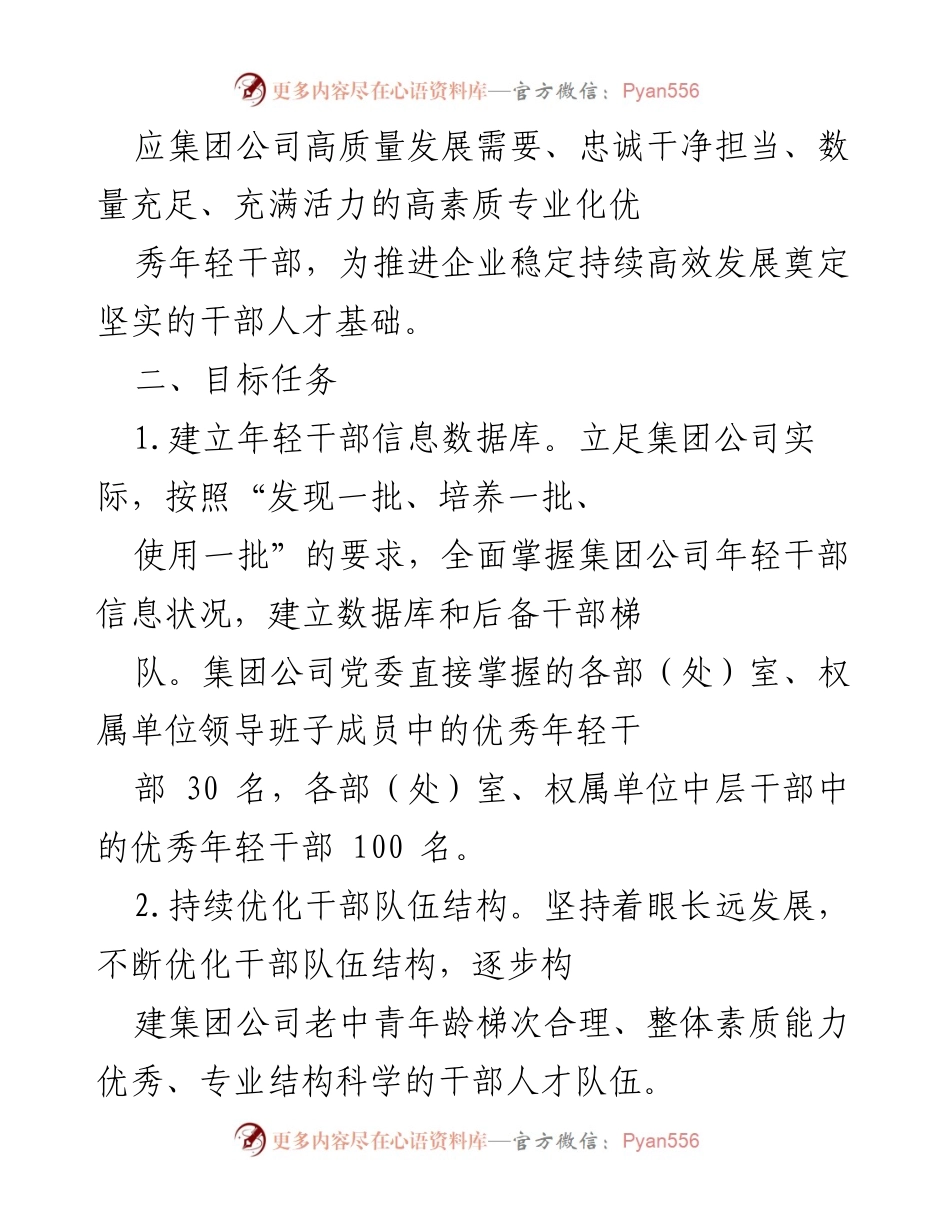 [工作规划] 组织工作会议 - 优化年轻干部选拔培养机制的实施方案.docx_第2页