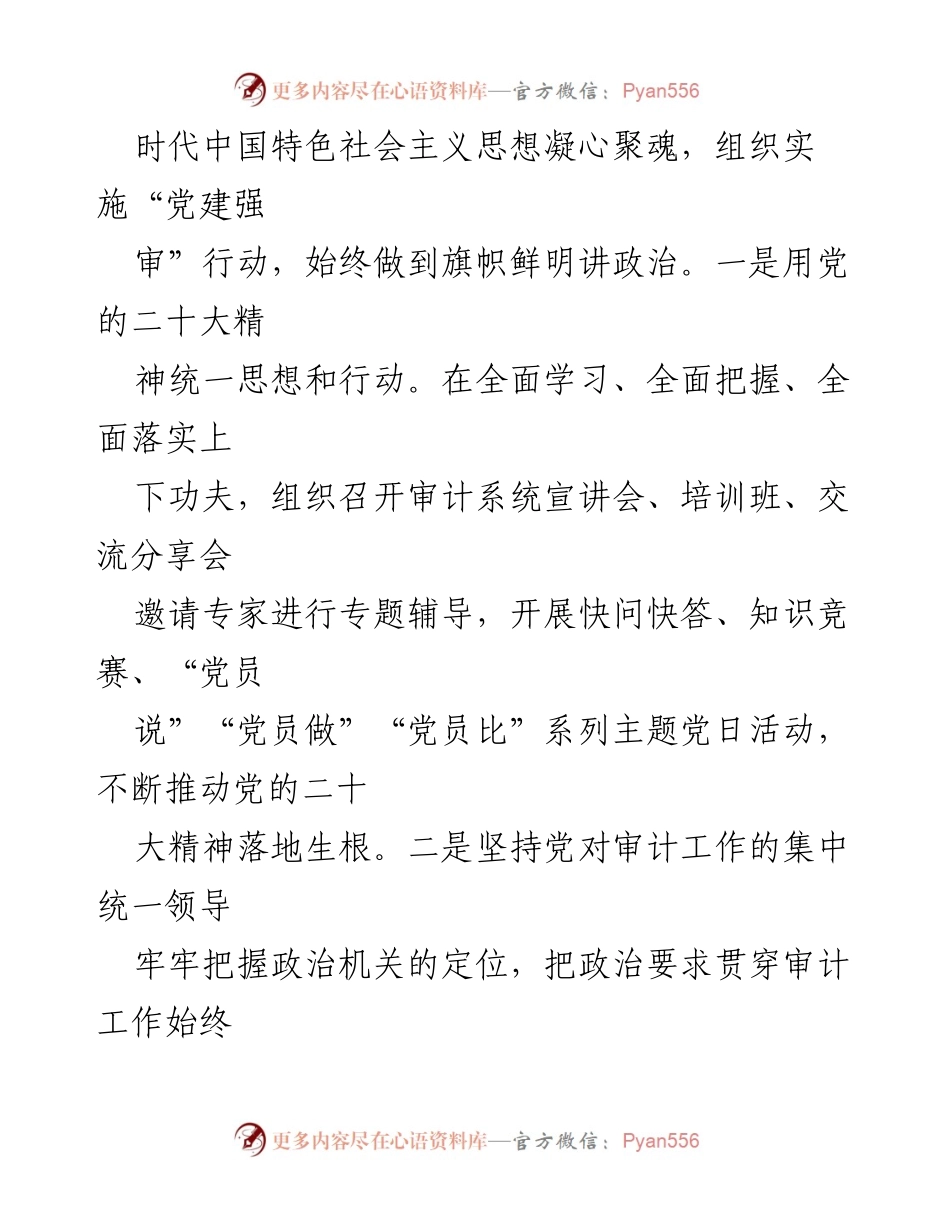[工作计划] 审计局 - 2023年度党建工作计划及实施方案.docx_第2页