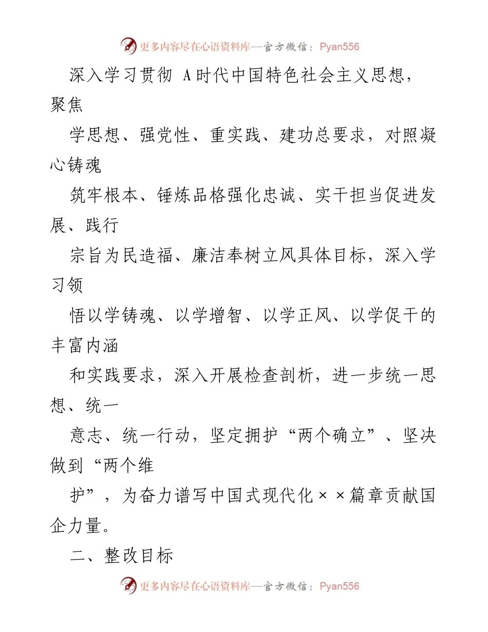 [整改落实方案] 主题教育专题民主生活会 - 确保整改落实推动高质量发展.docx_第2页