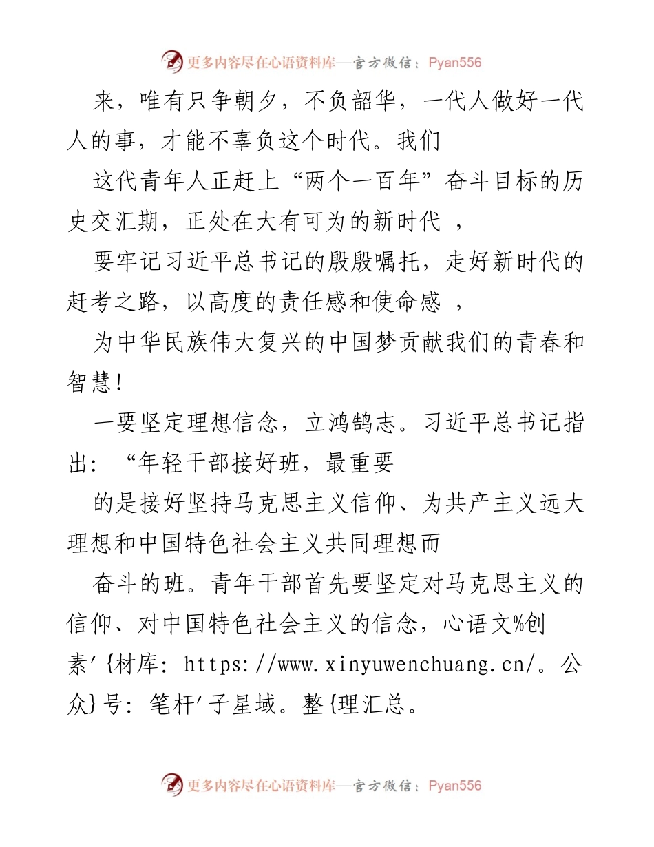 [演讲稿] 青年演讲比赛 - 青年使命与责任：迎接二十大新征程.docx_第2页
