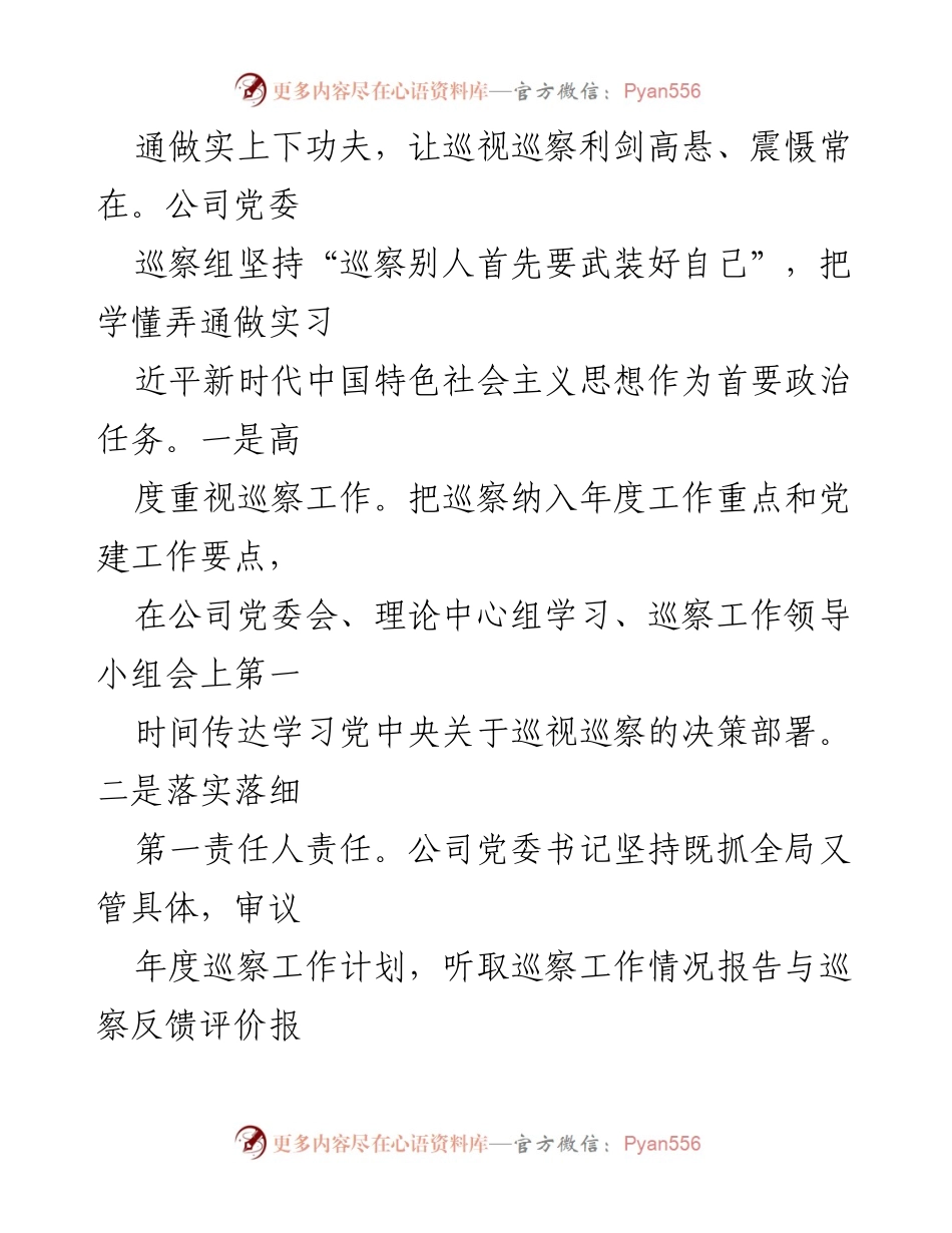 [经验交流] 巡察工作 - 坚持问题导向，提升巡察工作效能.docx_第2页