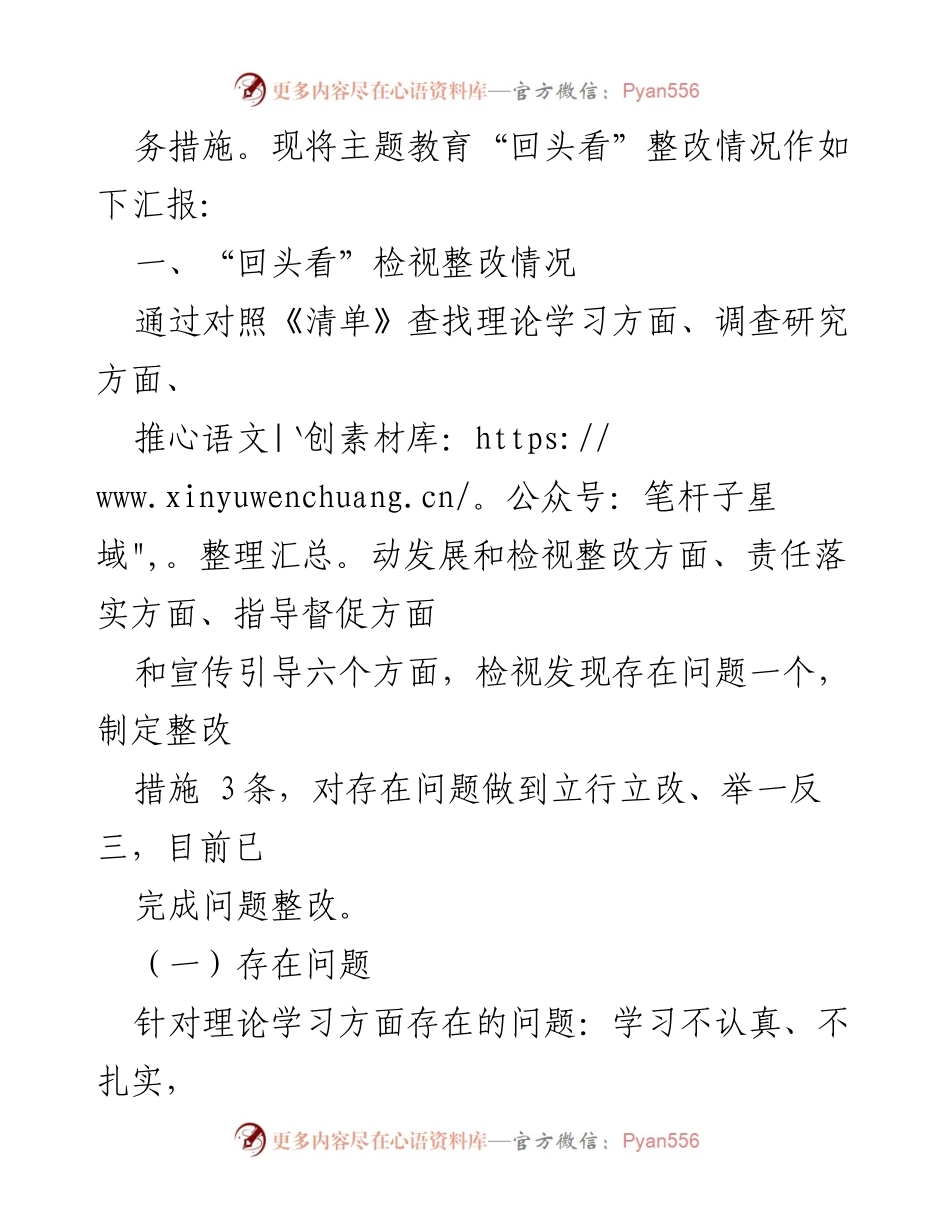 [整改报告] 主题教育 - 主题教育“回头看”整改情况汇报.docx_第2页