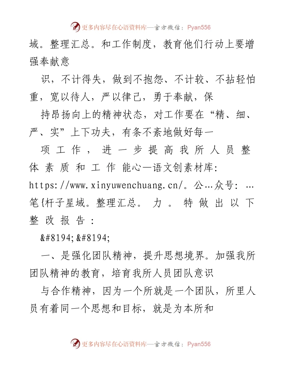 [整改报告] 纪律作风整顿 - 提升团队精神与服务意识的整改措施总结.docx_第2页